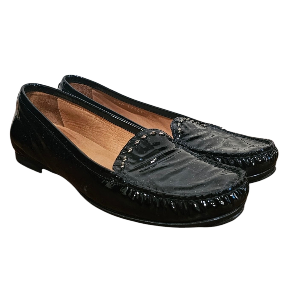 Black Patent Leather Women's Loafers